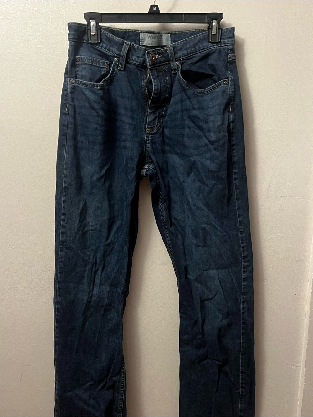 Wrangler Men’s Dark Blue Straight Jeans